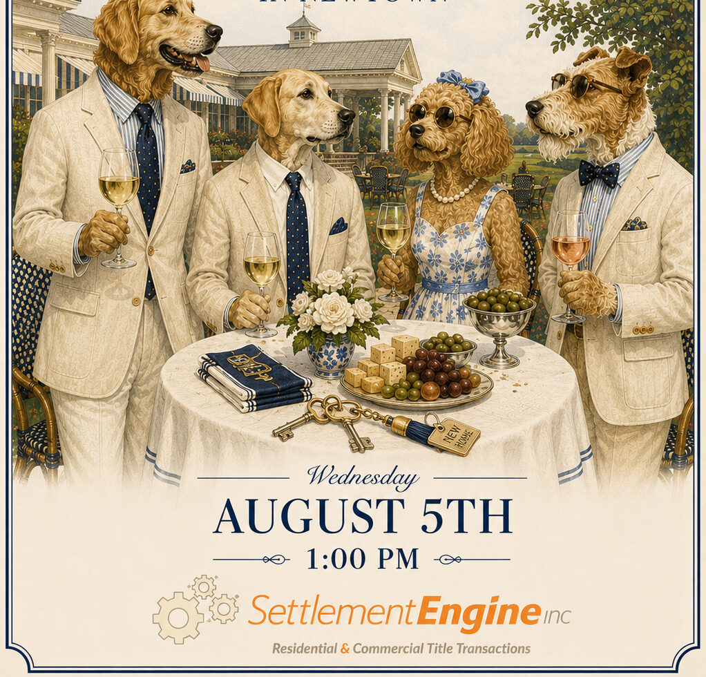 Wednesday August 5th 1:00pm Settlement Engine INC Residential & Commercial Title Transactions